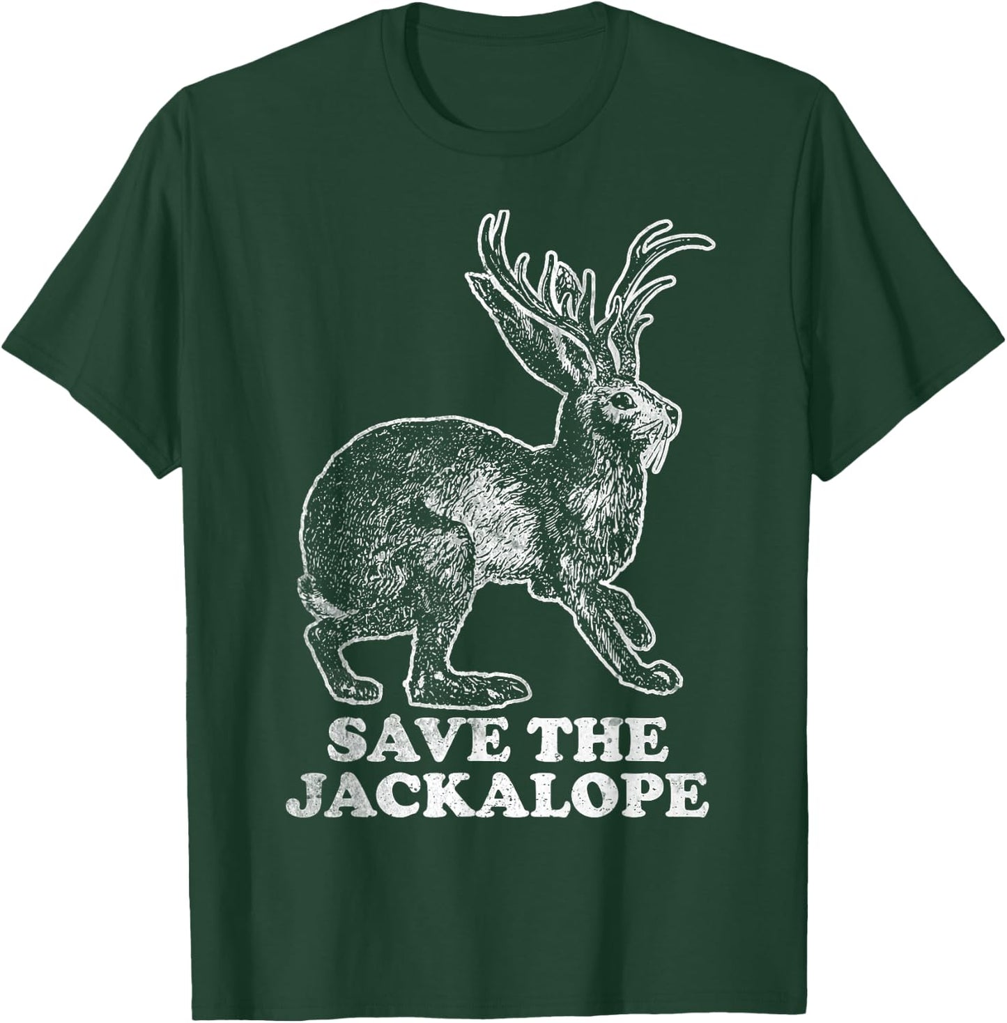 Funny Shirt Save the Jackalope Jack Rabbit Vintage T-Shirt - T-Shirt | Forest