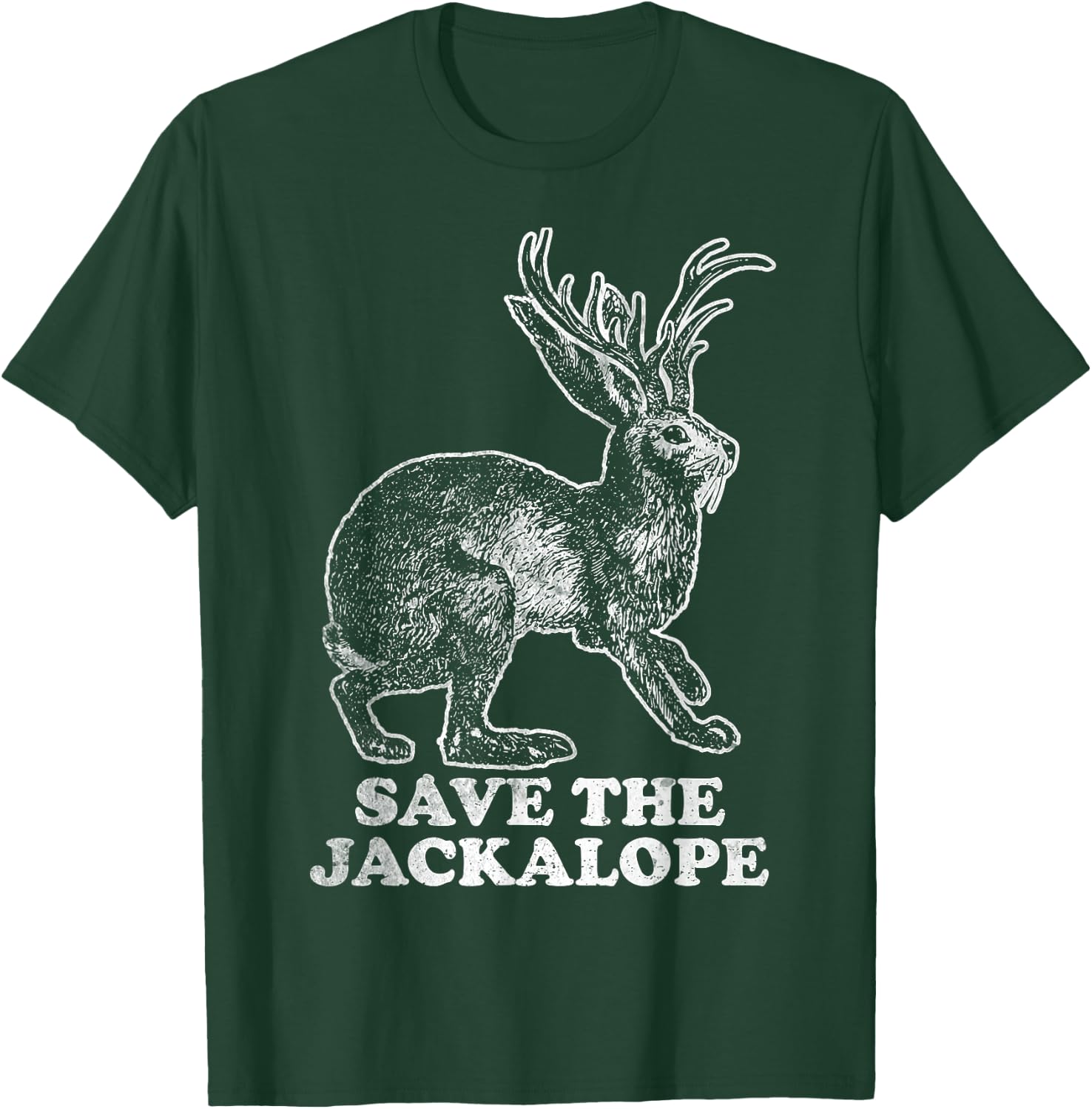 Funny Shirt Save the Jackalope Jack Rabbit Vintage T-Shirt - T-Shirt | Forest