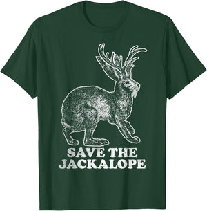 Funny Shirt Save the Jackalope Jack Rabbit Vintage T-Shirt - T-Shirt | Forest
