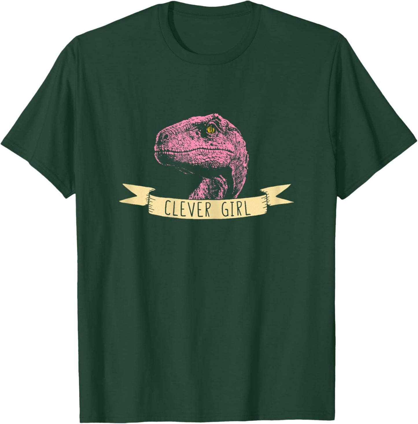Clever Girl Pink Raptor for Adolescent Girls Dino T-Shirt - T-Shirt | Forest
