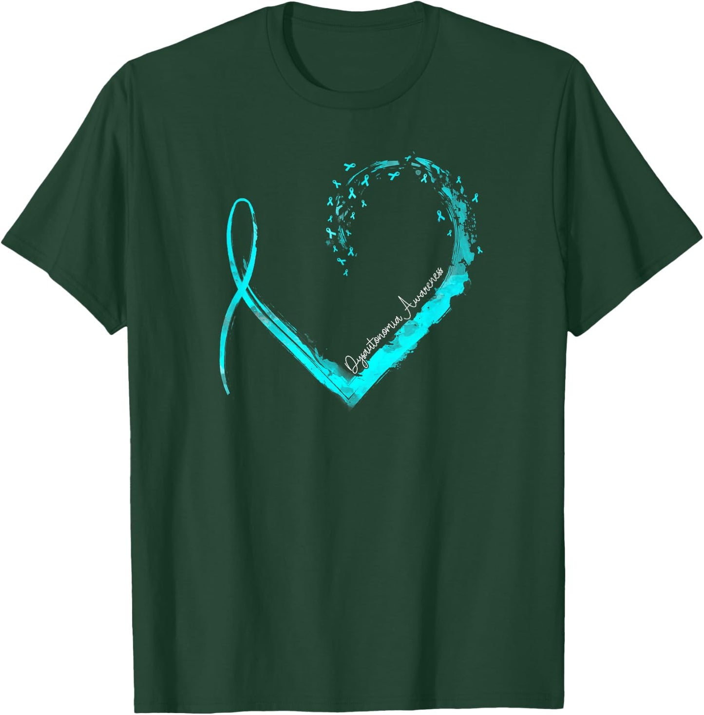 Stylish Heart Dysautonomia Awareness T-Shirt - T-Shirt | Forest