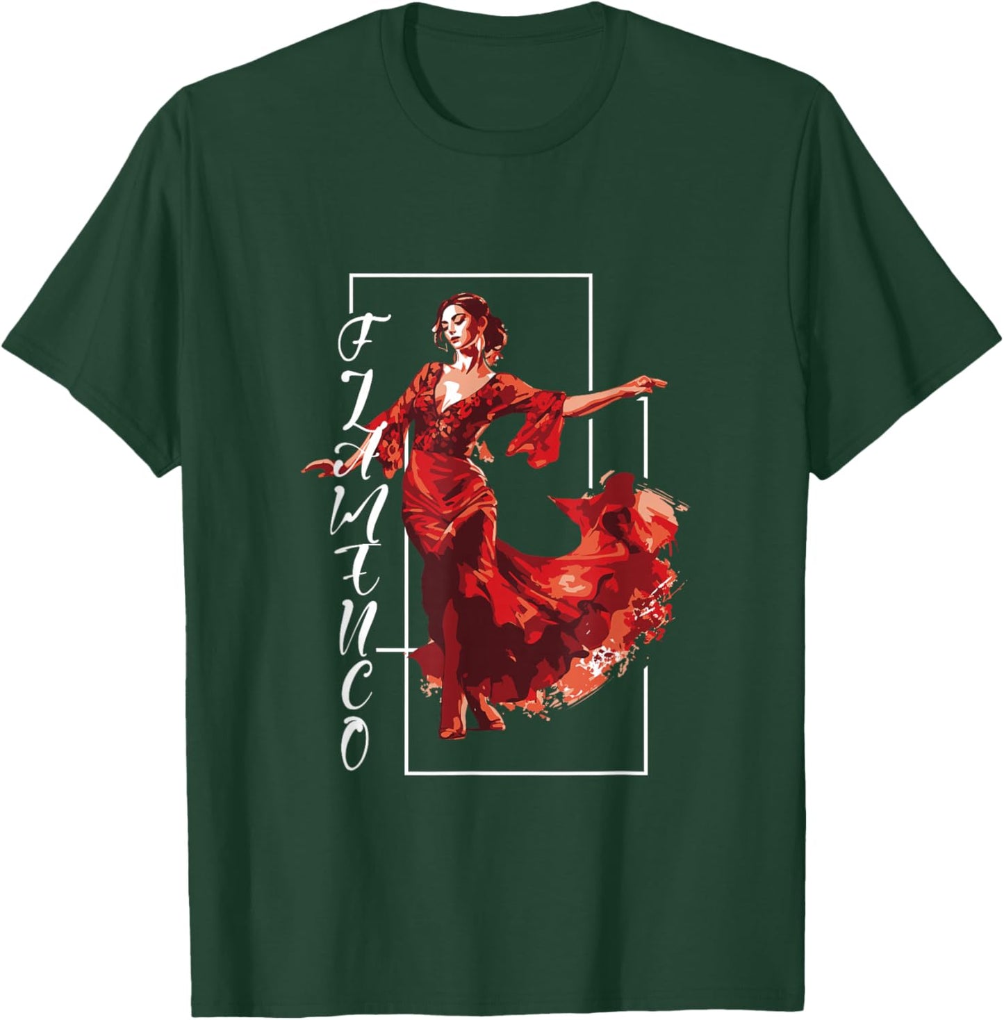 Flamenco | Spanish Flamenco Dancer | Spain Dance T-Shirt - T-Shirt | Forest