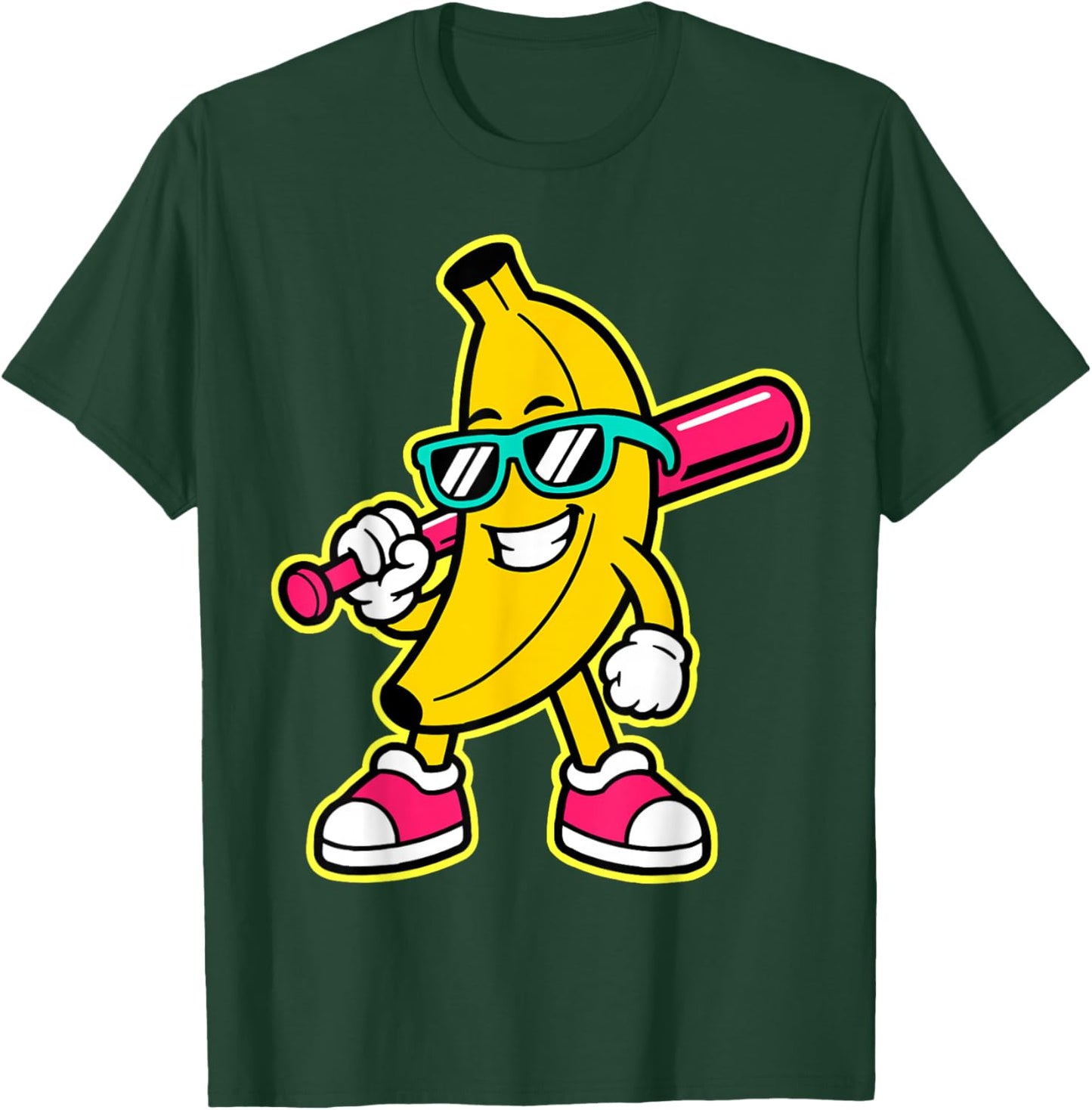 Banana Funny Cartoon Kids Youth Boys Girls T-Shirt - T-Shirt | Forest