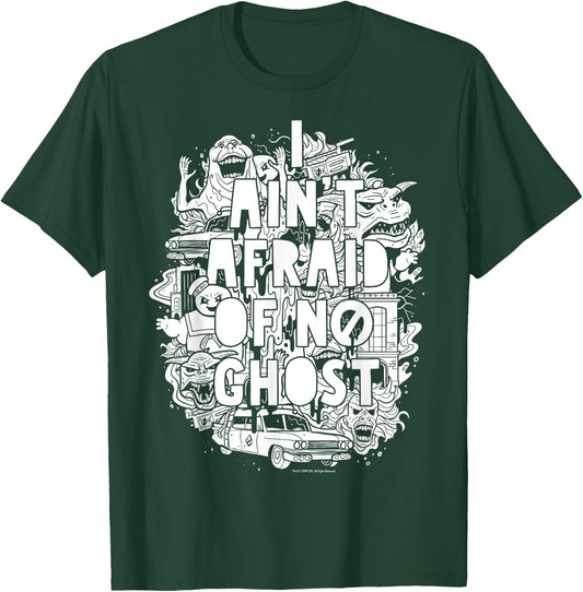 Ghostbusters Ain't Afraid Collage Poster Graphic T-Shirt - T-Shirt | Forest