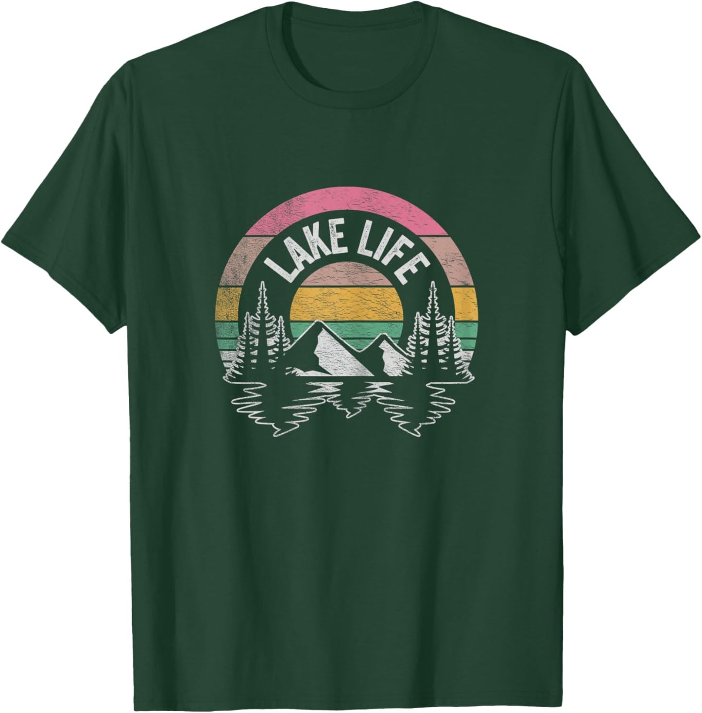 Vintage Lake life Shirt Wildlife Vacation Camper Love Lake T-Shirt - T-Shirt | Forest