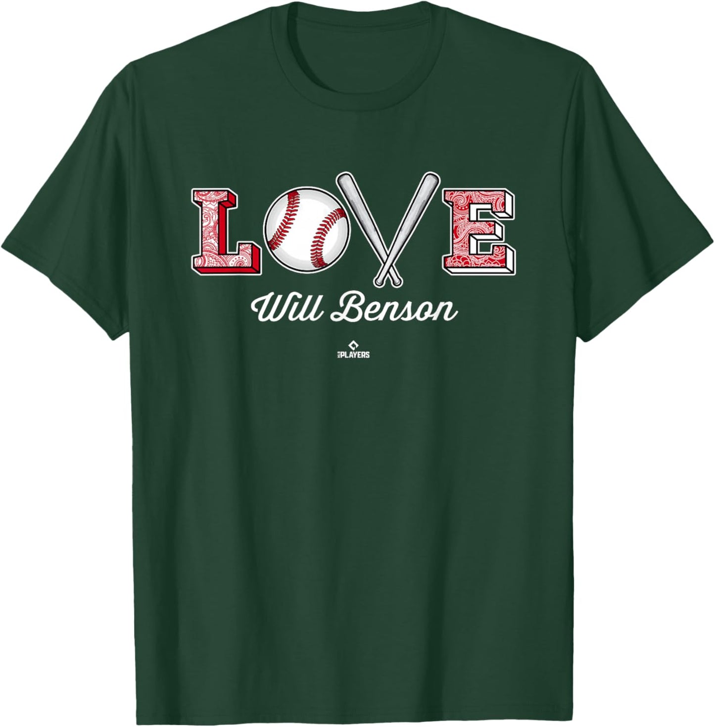 Love Will Benson Cincinnati MLBPA T-Shirt - T-Shirt | Forest