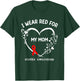 I Wear Red For My Mom Butterfly Heart Stroke Awareness Month T-Shirt - T-Shirt | Forest