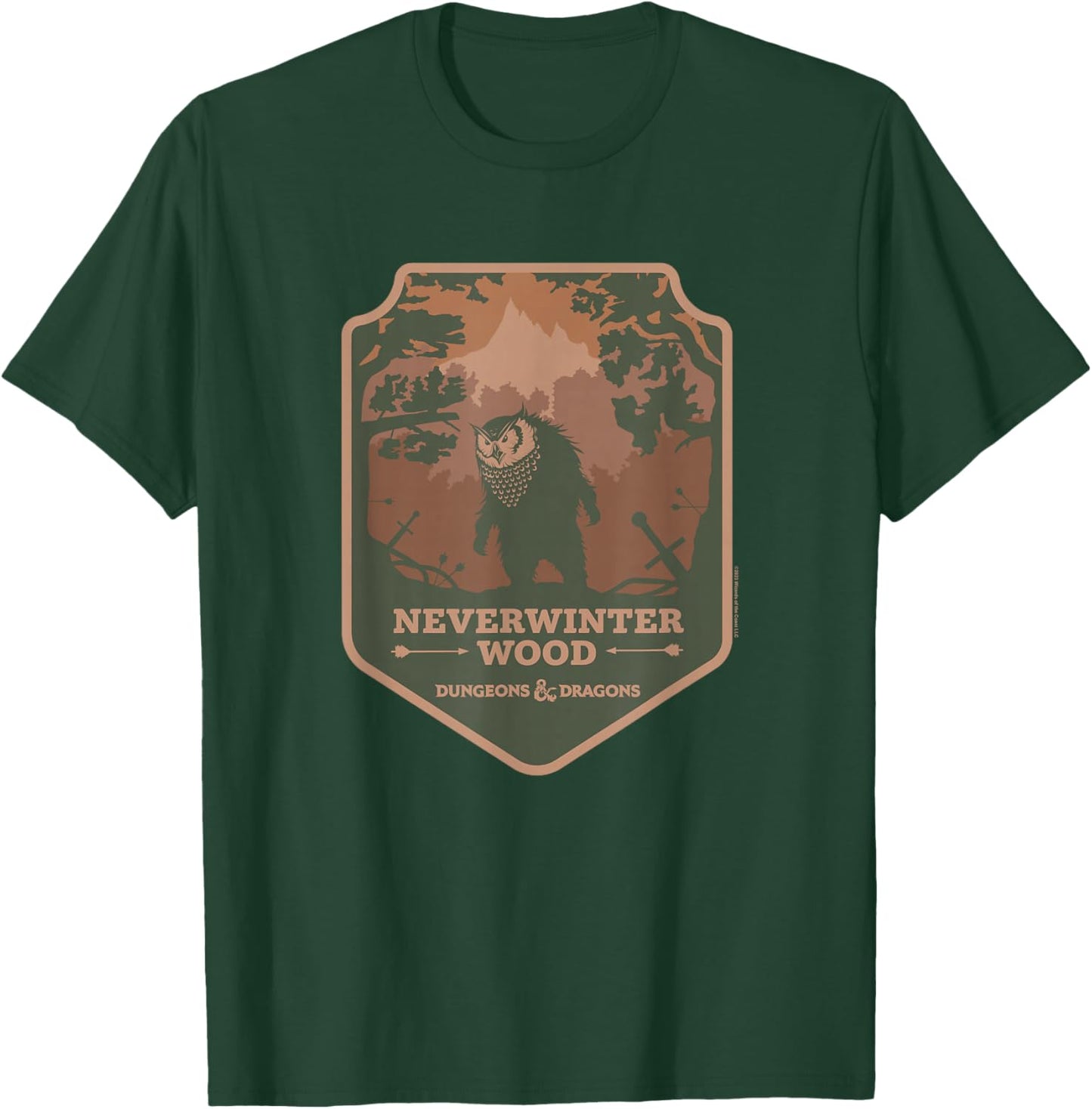 Dungeons & Dragons Owlbear Neverwinter Wood Logo T-Shirt - T-Shirt | Forest