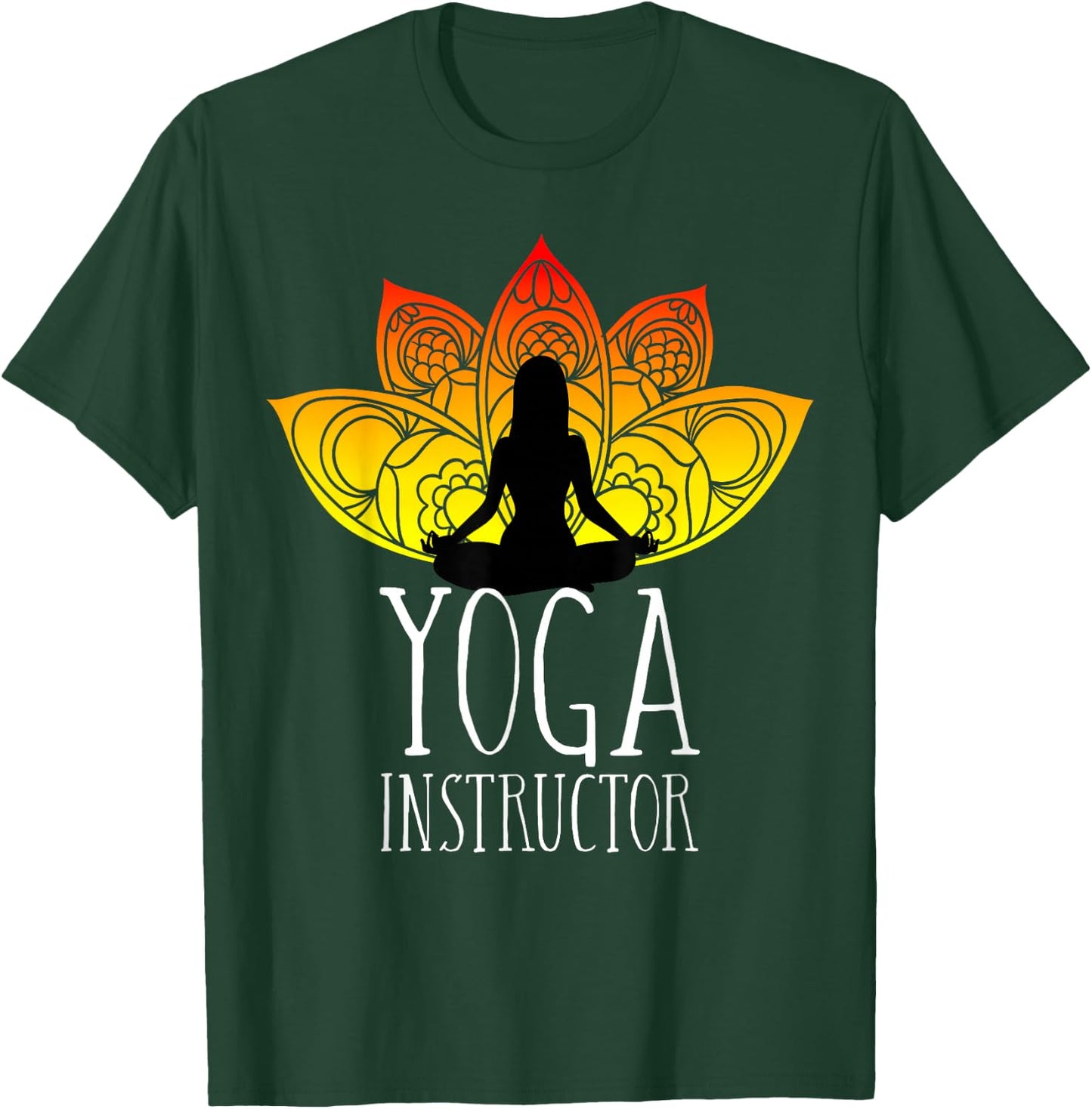 Yoga Instructor Trainer Teacher Namaste Zen Mindfulness Yoga T-Shirt - T-Shirt | Forest