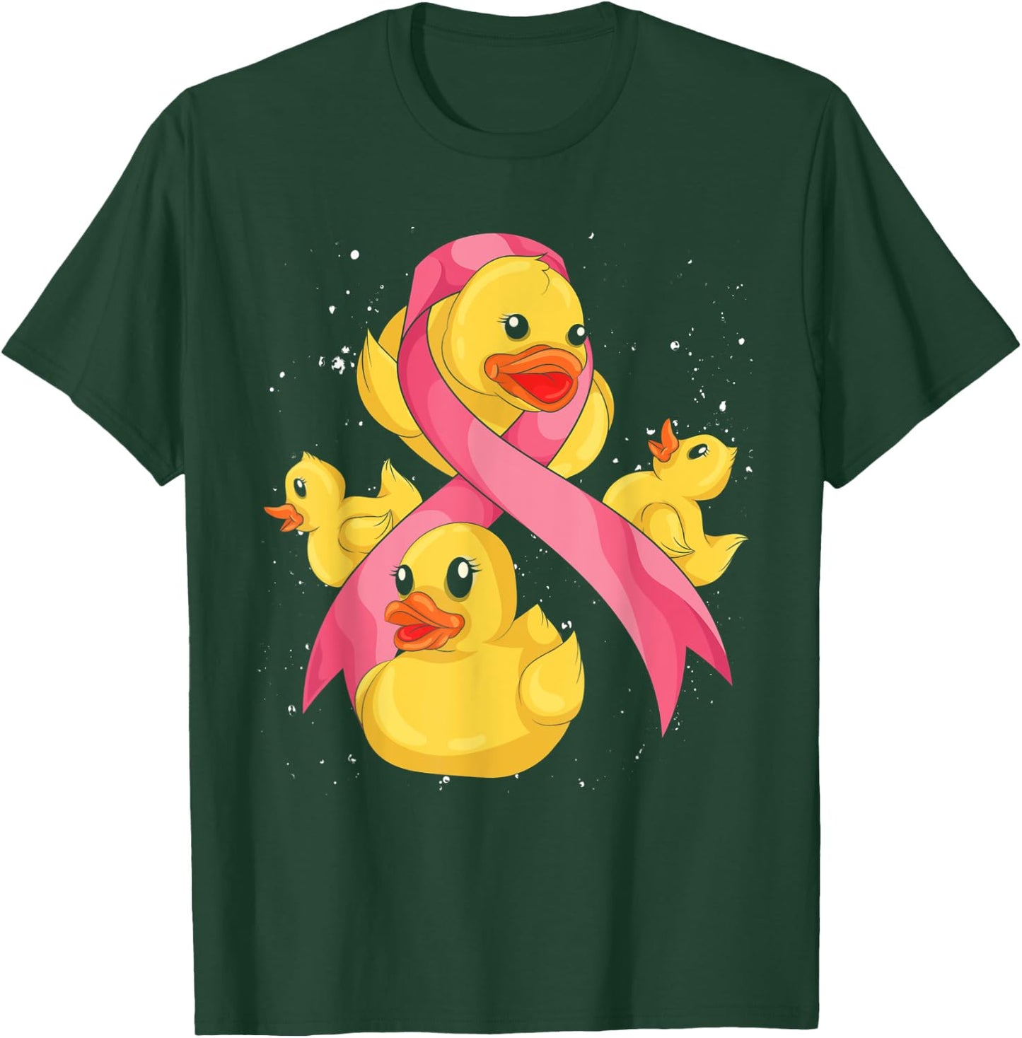 Cute Rubber Duck Duckie Pink Ribbon Breast Cancer Awareness T-Shirt - T-Shirt | Forest
