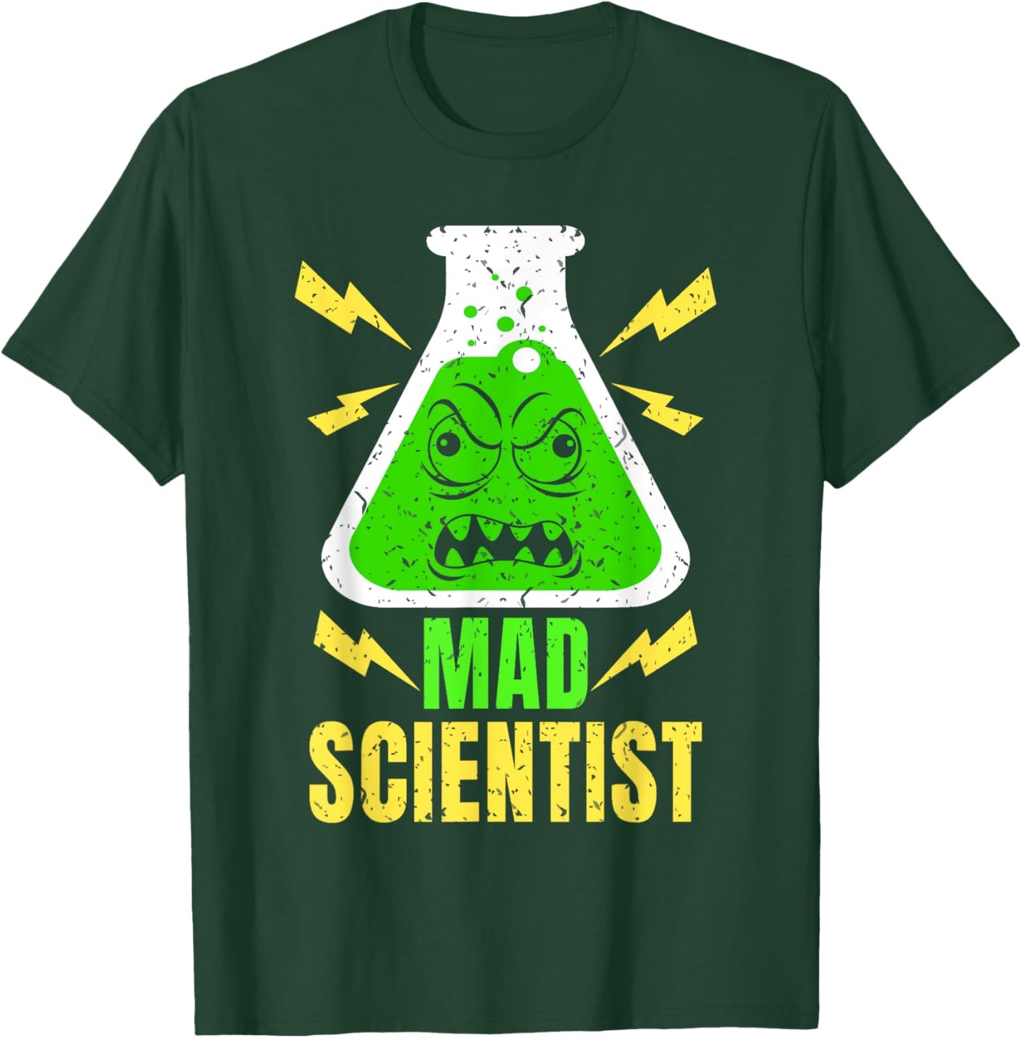 Mad Scientist Shirt Kids Youth Adult Science Teacher Funny T-Shirt - T-Shirt | Forest