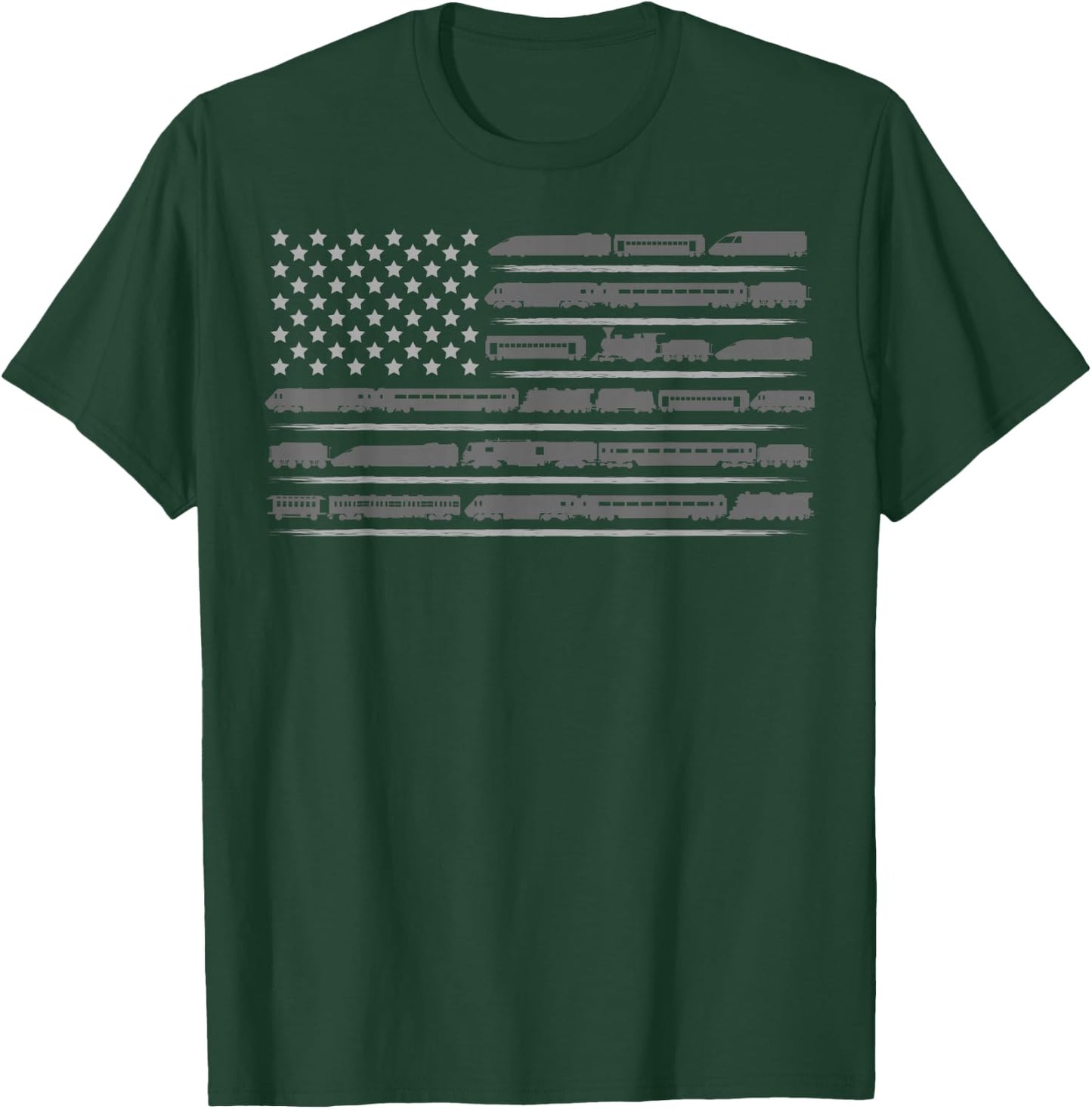 Funny Train Collector Gift Adults Conductor Model Railroad T-Shirt - T-Shirt | Forest
