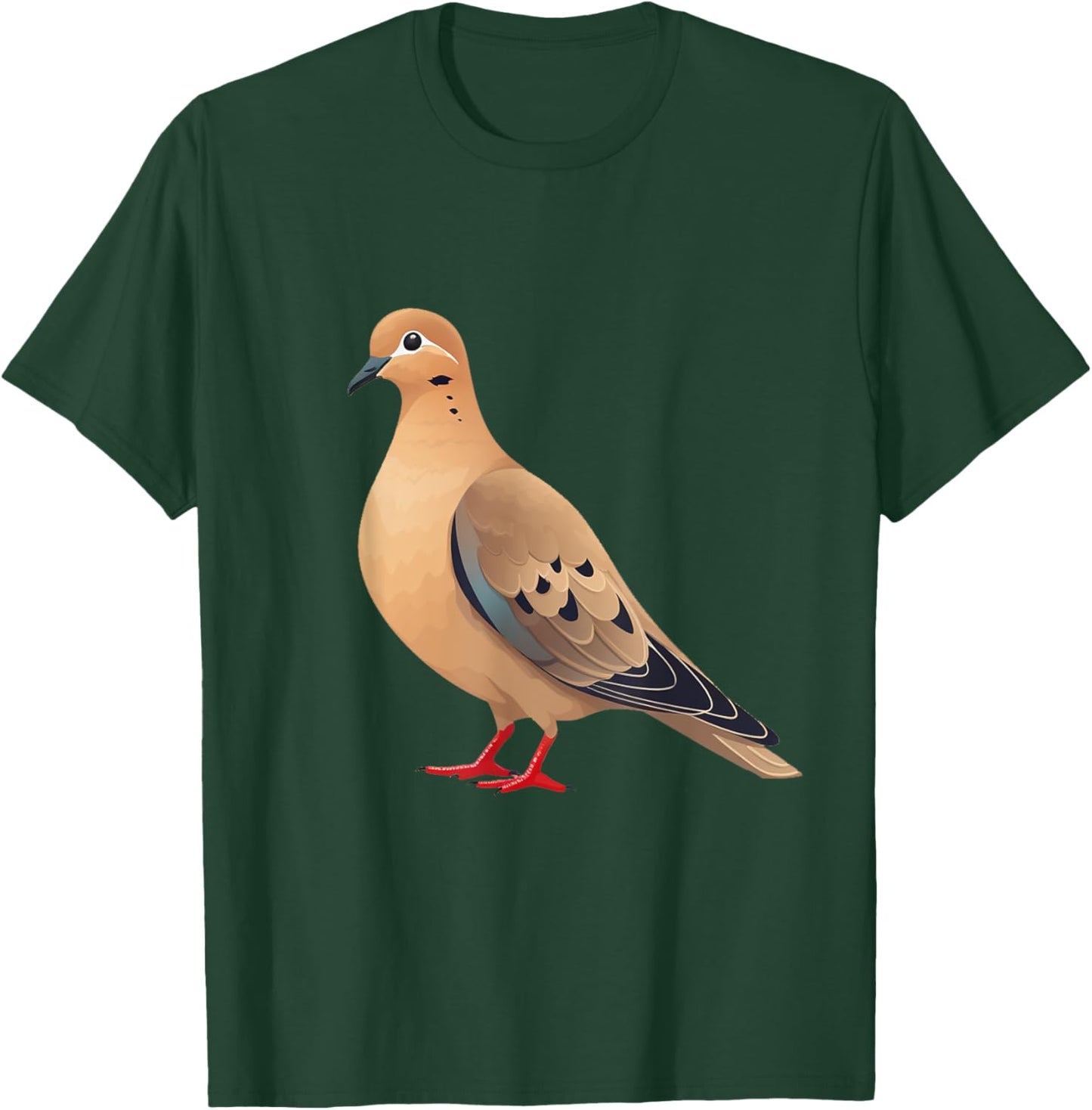 Mourning dove bird lover illustration T-Shirt - T-Shirt | Forest