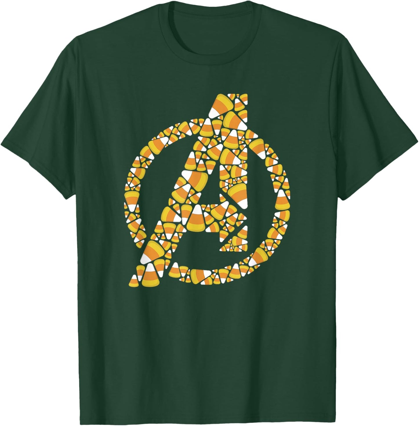 Marvel Halloween Avengers Logo Candy Corn Fill T-Shirt - T-Shirt | Forest