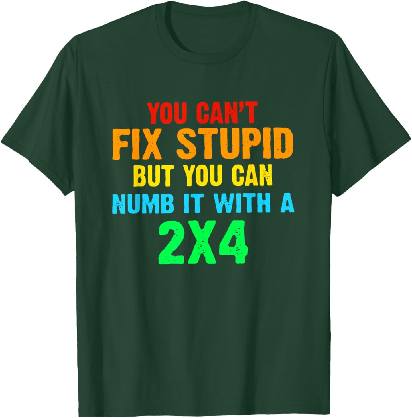 You Can't Fix Stupid But You Can Numb It With A 2x4 T-Shirt - T-Shirt | Forest