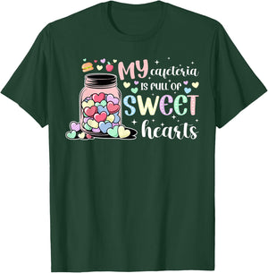 Lunch Lady Valentine Lunch Ladies Valentines Day T-Shirt - T-Shirt | Forest