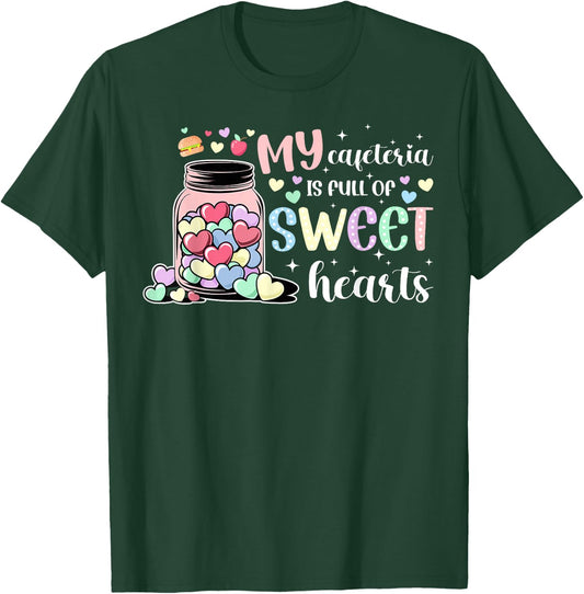 Lunch Lady Valentine Lunch Ladies Valentines Day T-Shirt - T-Shirt | Forest