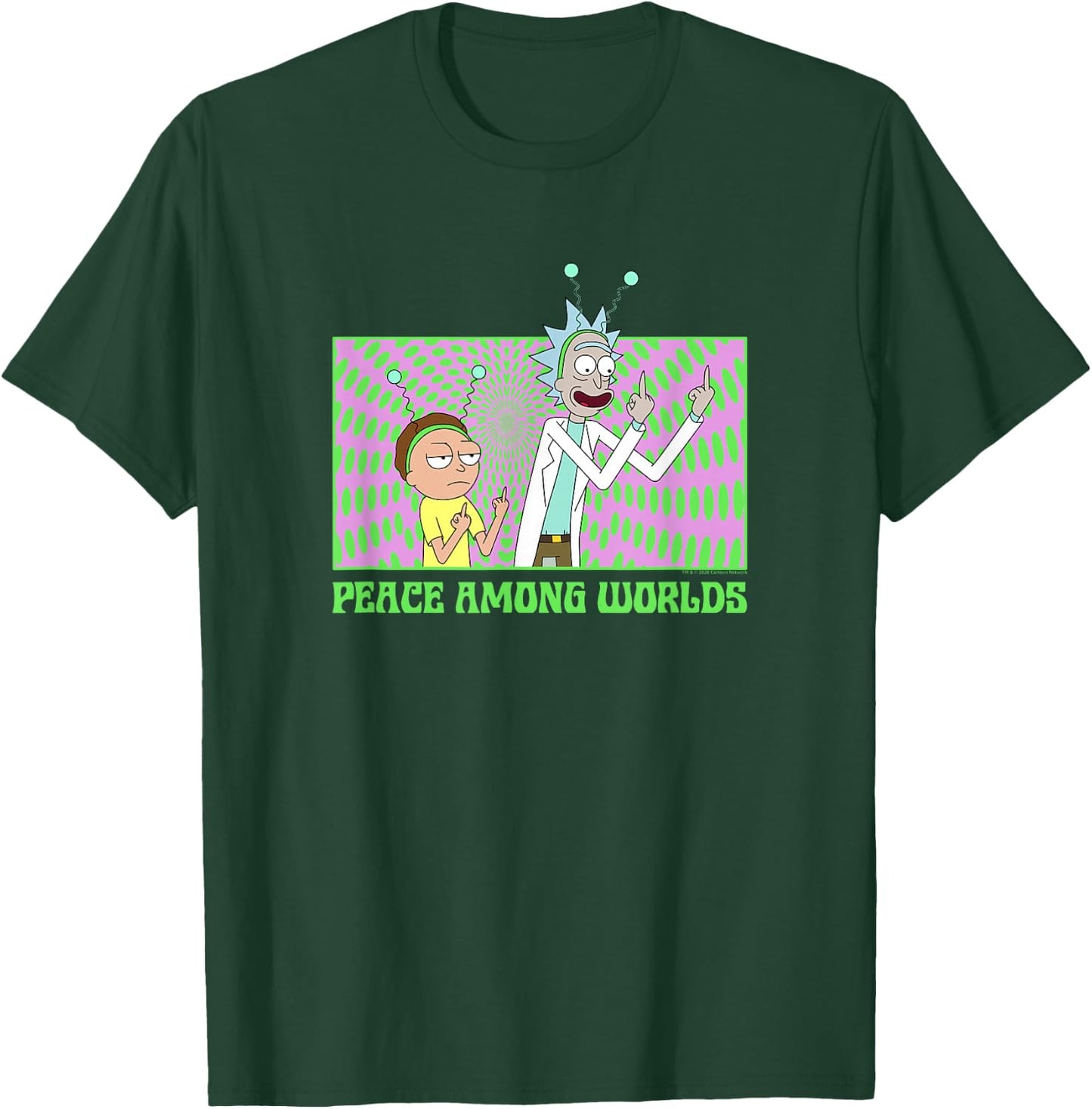 Rick and Morty Psychedelic Peace Among Worlds T-Shirt - T-Shirt | Forest