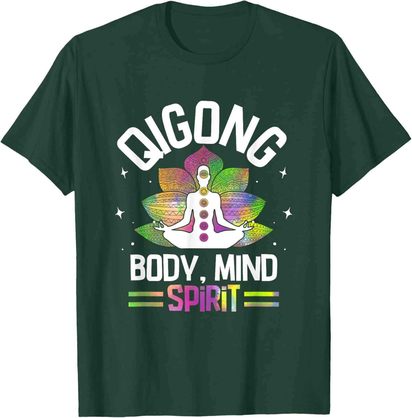 Body Mind Spirit Qigong Chinese Meditation T-Shirt - T-Shirt | Forest