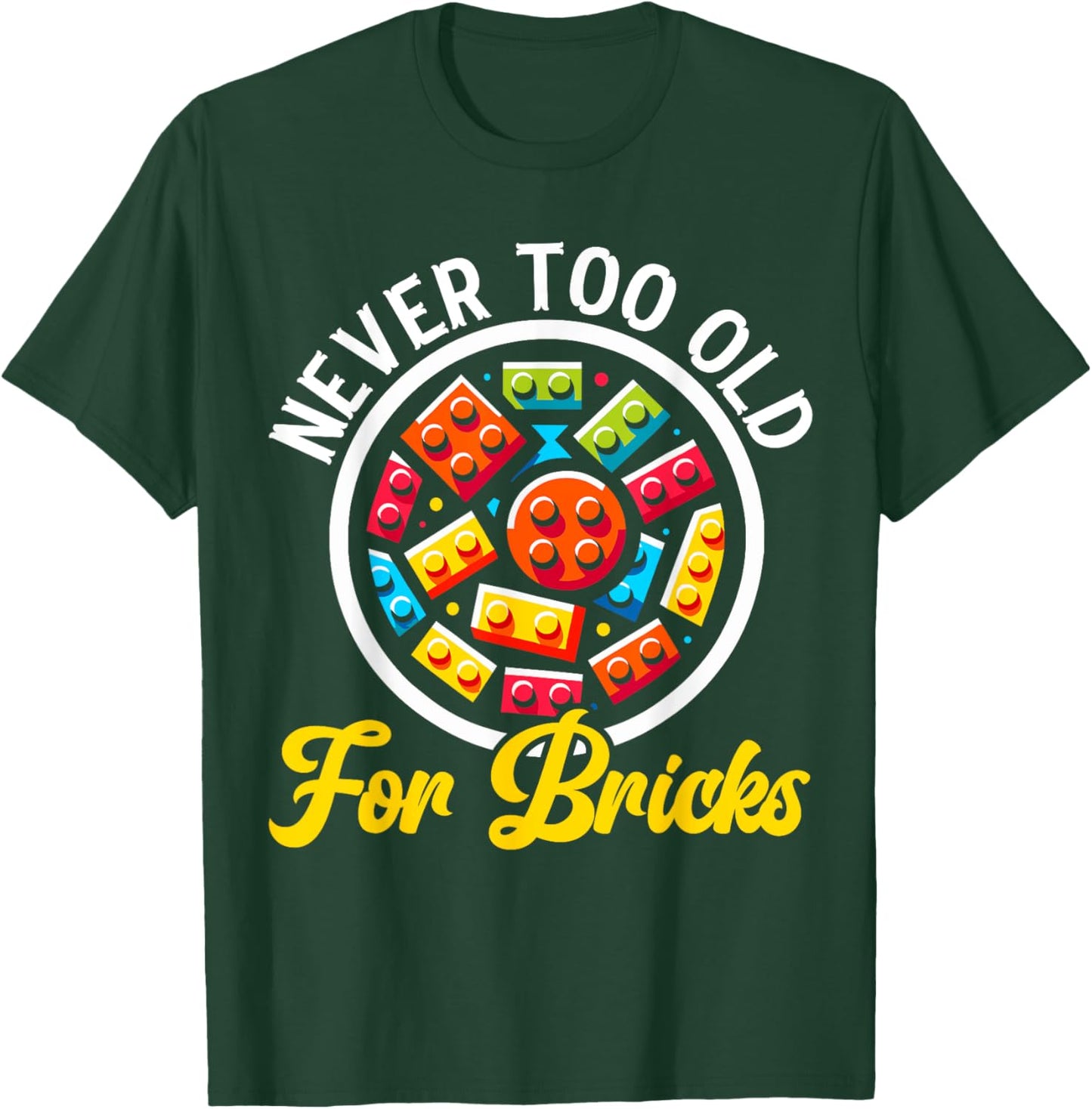 Master Builder Brick Block Building Play Toys T-Shirt - T-Shirt | Forest