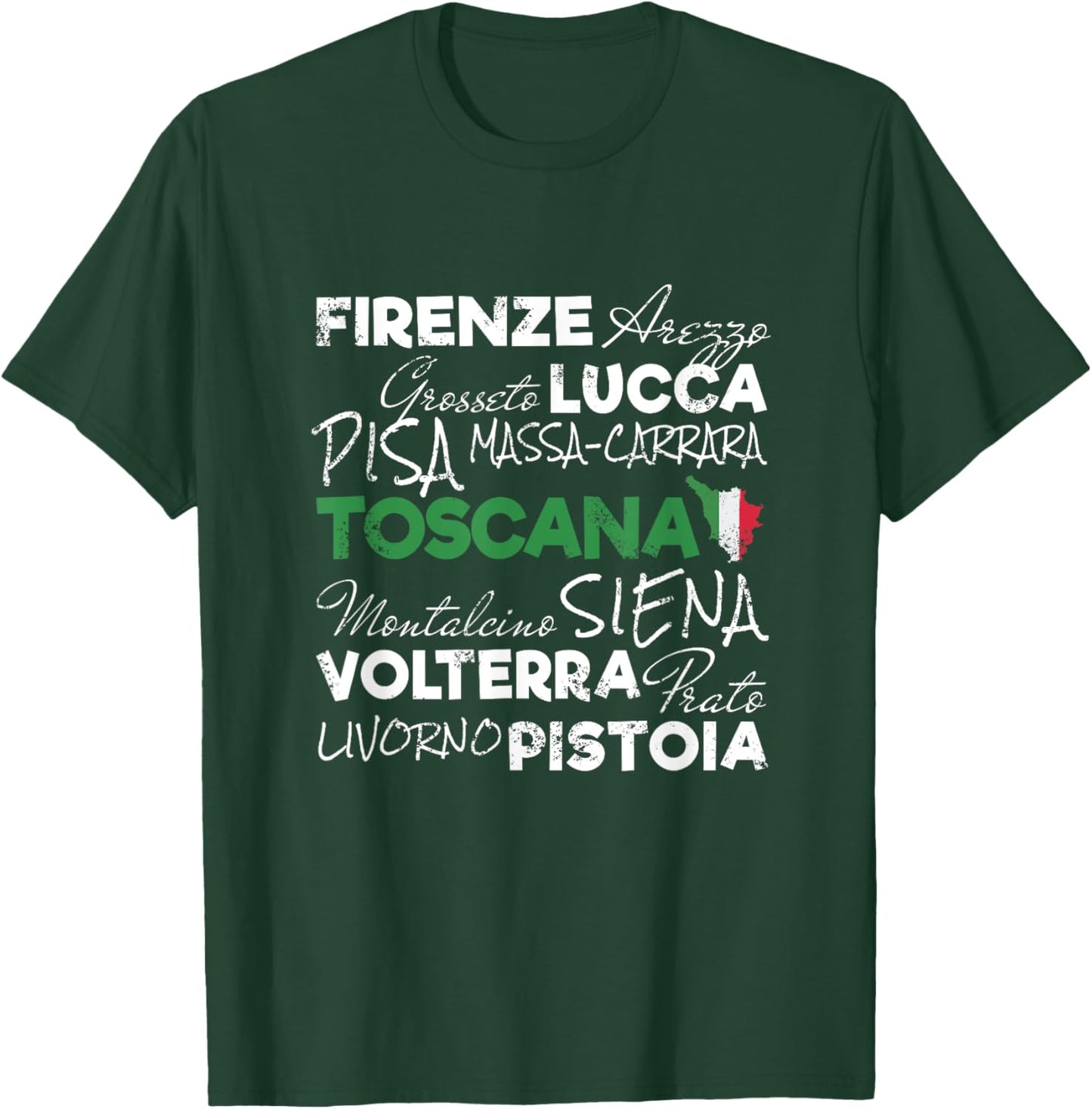 Tuscany retro lettering Italy vintage holiday souvenir T-Shirt - T-Shirt | Forest