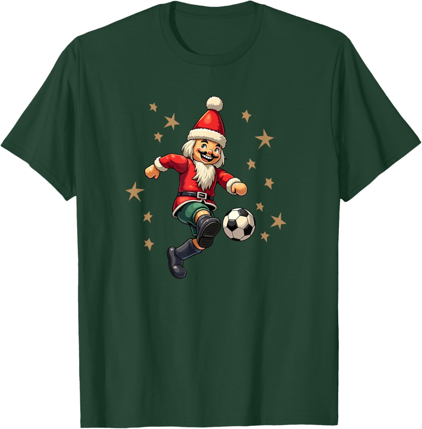 Nutcracker Playing Soccer Christmas Xmas Kids T-Shirt - T-Shirt | Forest