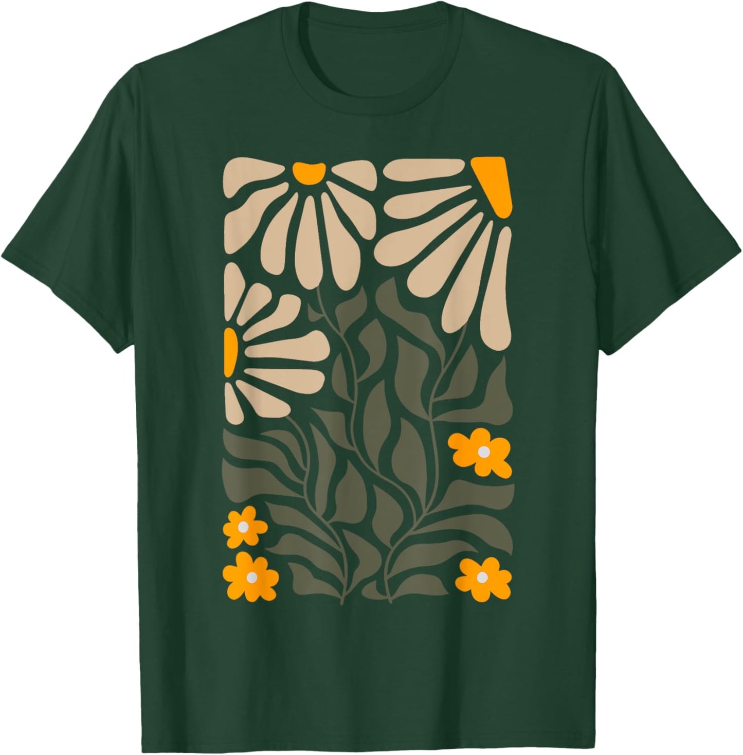 Vintage Matisse Style Wild Flowers T-Shirt - T-Shirt | Forest