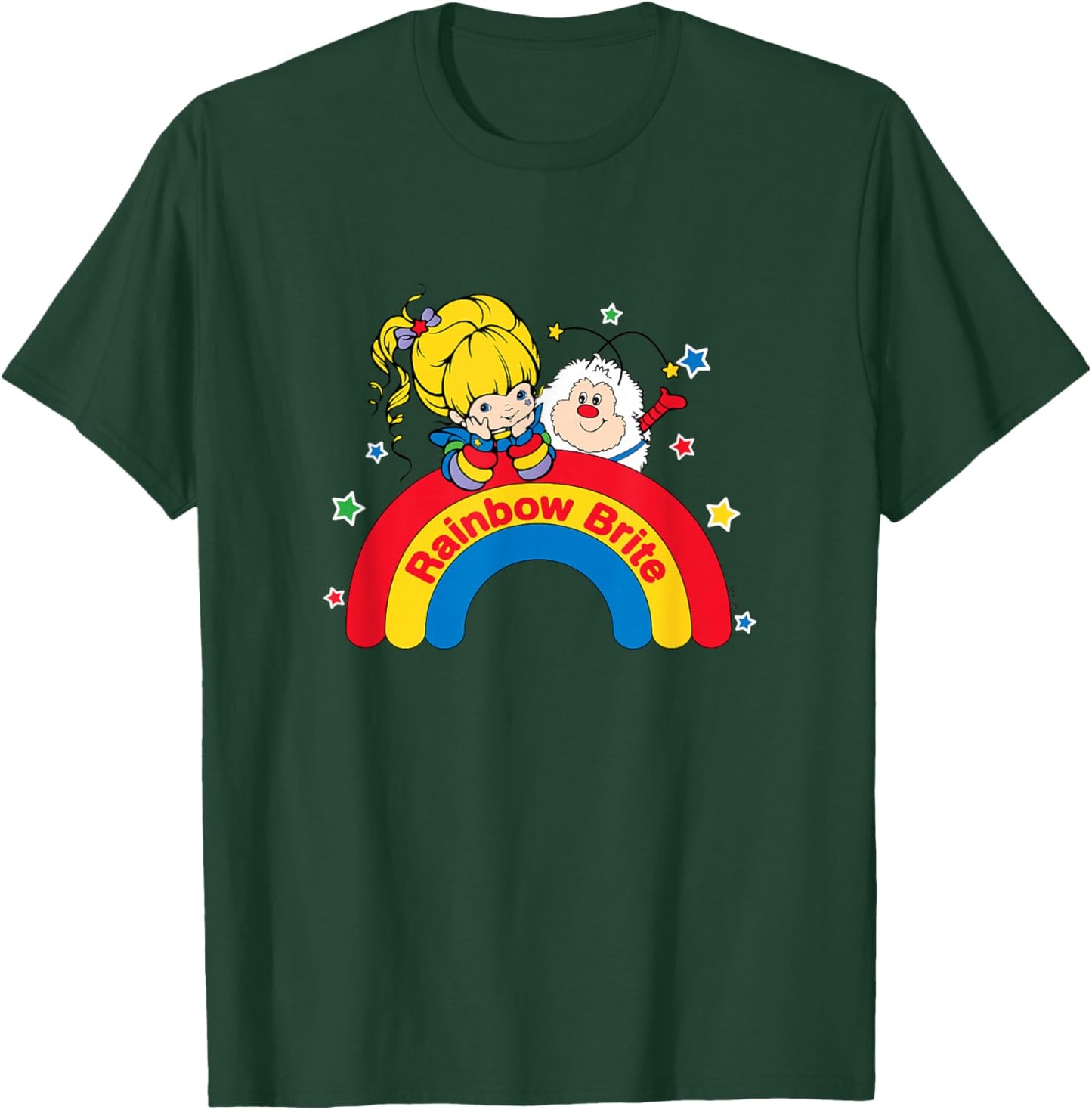 Rainbow Brite & Sprite Vintage Rainbow and Stars Portrait T-Shirt - T-Shirt | Forest