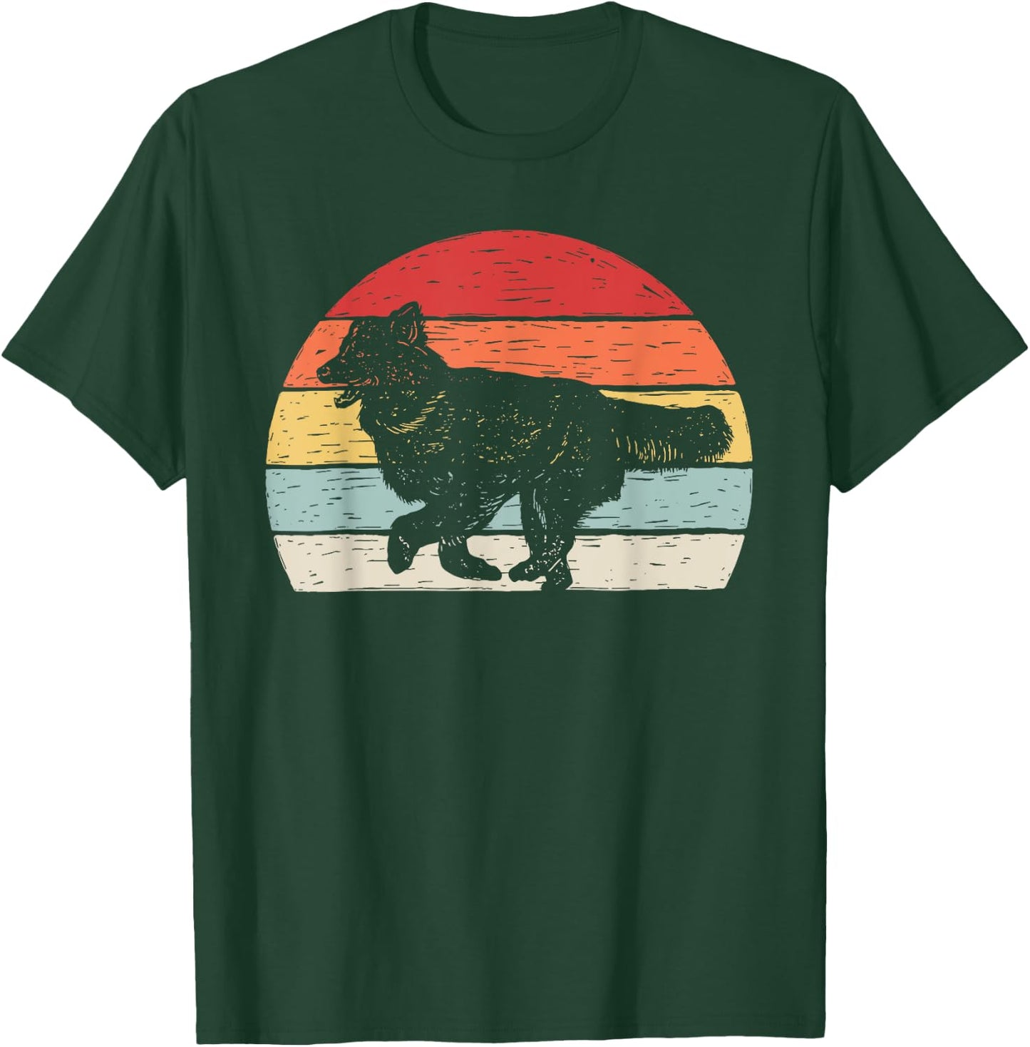 Vintage Retro English Shepherd Dog Men Women Girls Kids T-Shirt - T-Shirt | Forest