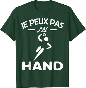 Je Peux Pas J'ai Hand handball Player Handball Funny.2025 , Black, S T-Shirt - T-Shirt | Forest