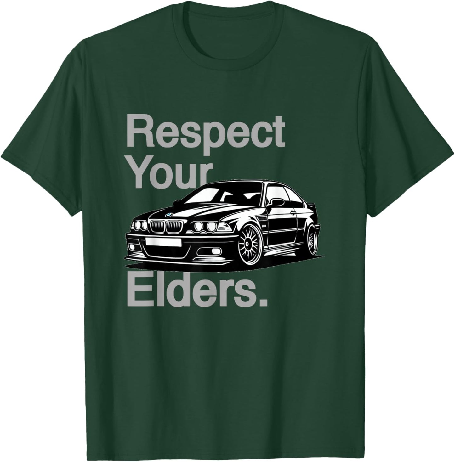Russ Designs Respect Your Elders Vintage Euro E46 3 Series -Adults , Black, Small T-Shirt - T-Shirt | Forest