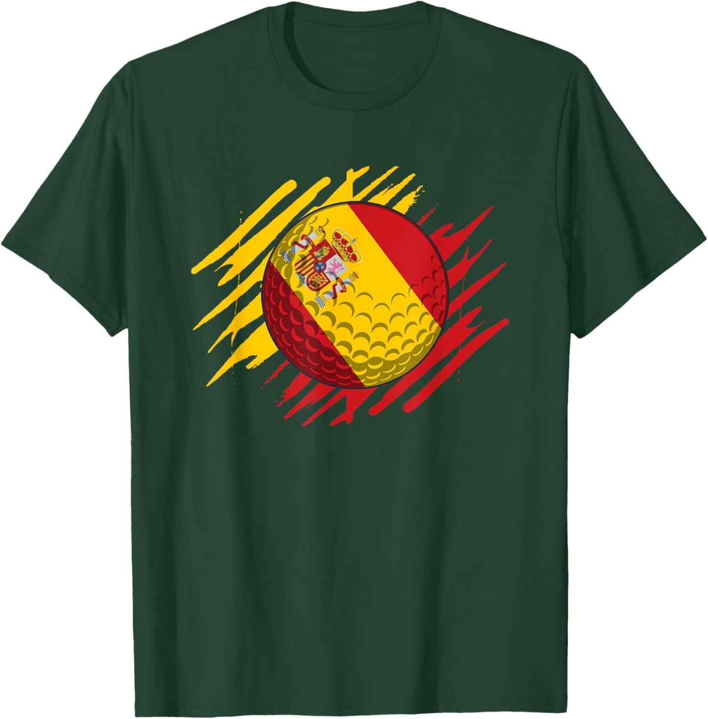 Golf Ball With The Flag Of Spain T-Shirt - T-Shirt | Forest