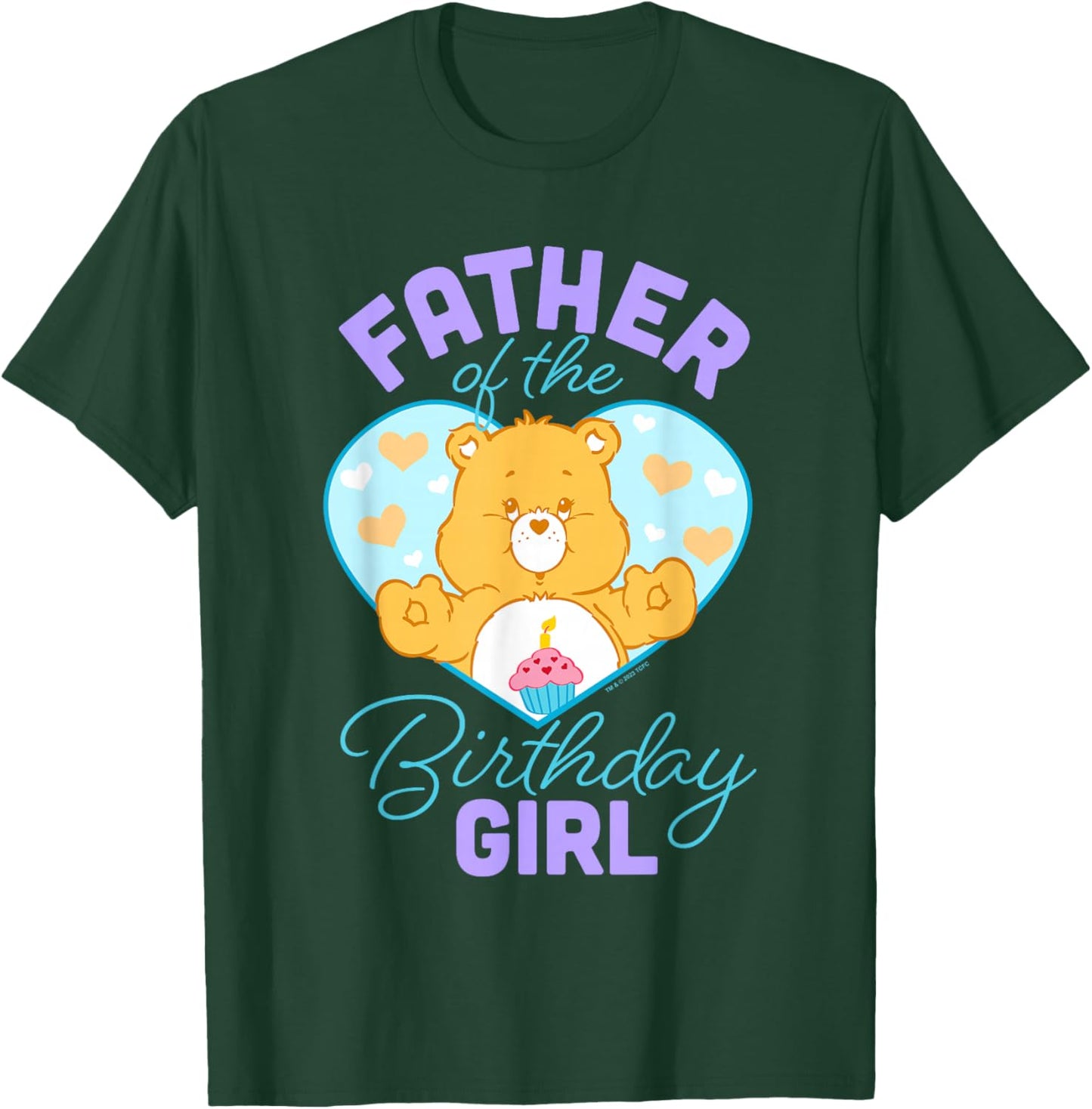 Care Bears Father of The Birthday Girl Vintage Heart Logo T-Shirt - T-Shirt | Forest