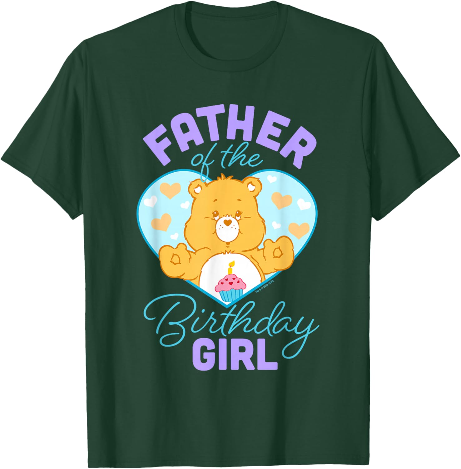 Care Bears Father of The Birthday Girl Vintage Heart Logo T-Shirt - T-Shirt | Forest