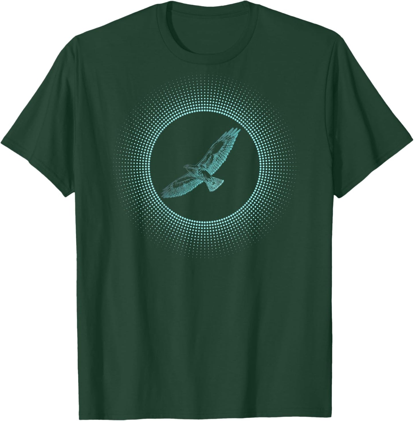 Tony Anderson Designs Hawk Invert - -Adults, Kids - Black - Short Sleeve - Classic Fit - Polyester 100% - Bird Print Design T-Shirt - T-Shirt | Forest