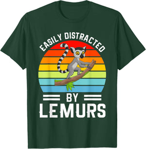 Easily Distracted By Lemurs I Lemur Monkey I Kids Lemur T-Shirt - T-Shirt | Forest