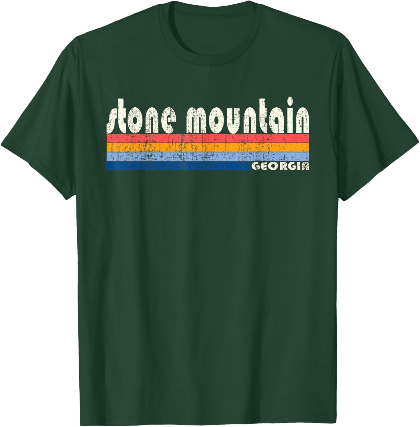 Vintage 70s 80s Style Stone Mountain GA T-Shirt - T-Shirt | Forest