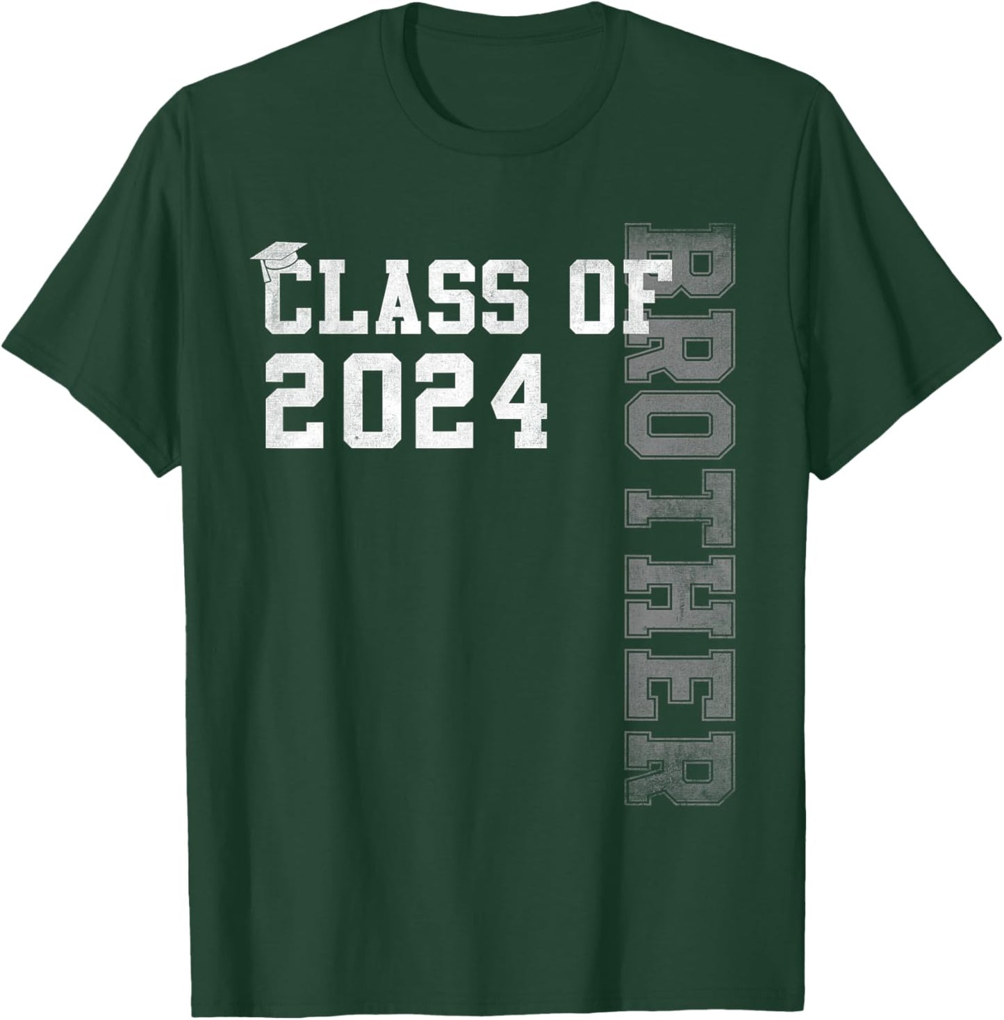 Brother Senior 24 Proud Brother Of A Class Of 2024 Graduate T-Shirt - T-Shirt | Forest
