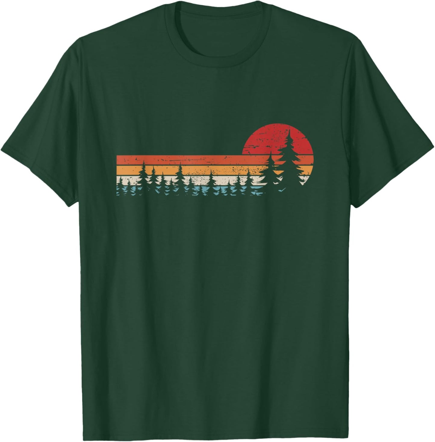 Natur Outdoor Bäume Retro Wald T-Shirt - T-Shirt | Forest