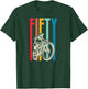 50 Year Old Retro Style MTB Mountain Biking Birthday Party T-Shirt - T-Shirt | Forest
