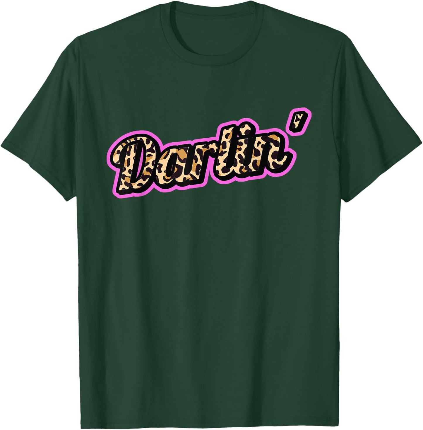 Darlin' Leopard Print Trendy Country Music T-Shirt - T-Shirt | Forest
