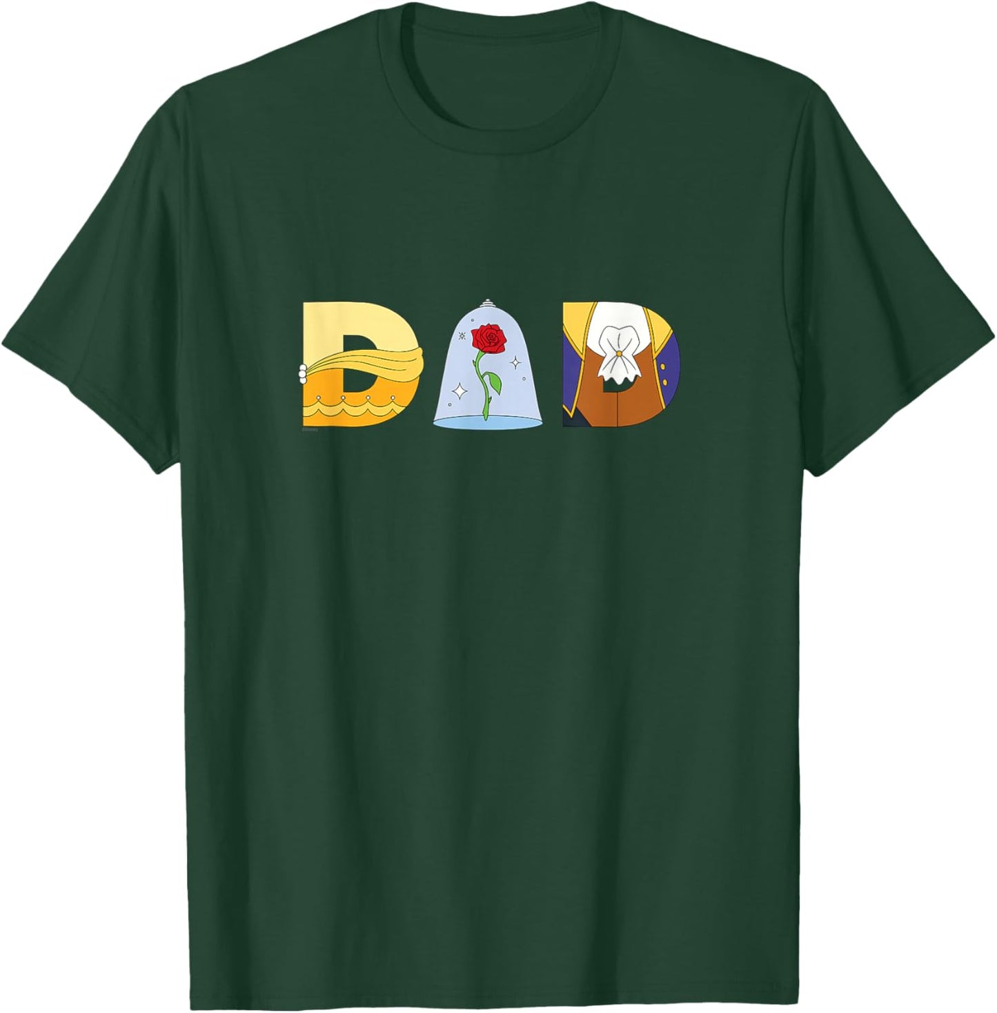 Disney Beauty and the Beast Belle Father’s Day Birthday Dad T-Shirt - T-Shirt | Forest