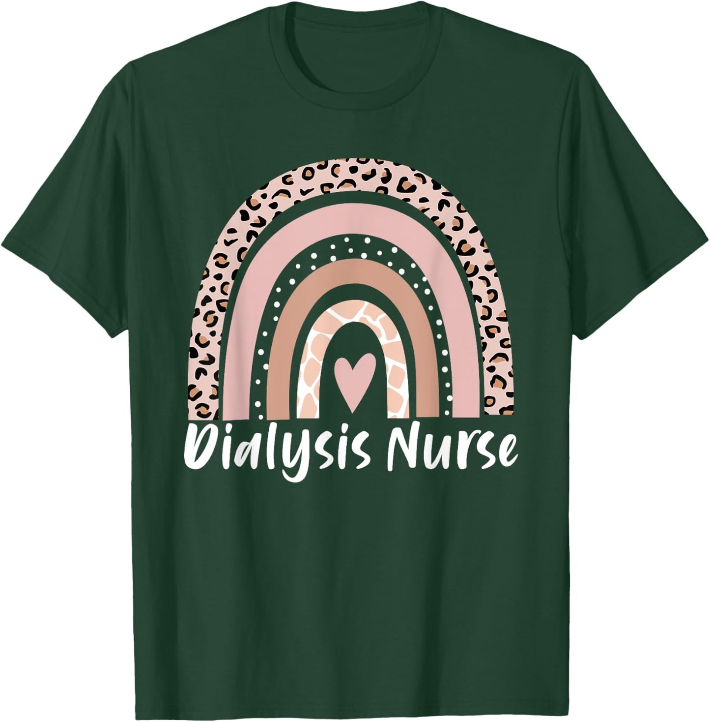 Dialysis Nurse RN Nephrology Registered rainbow Kidney RN T-Shirt - T-Shirt | Forest