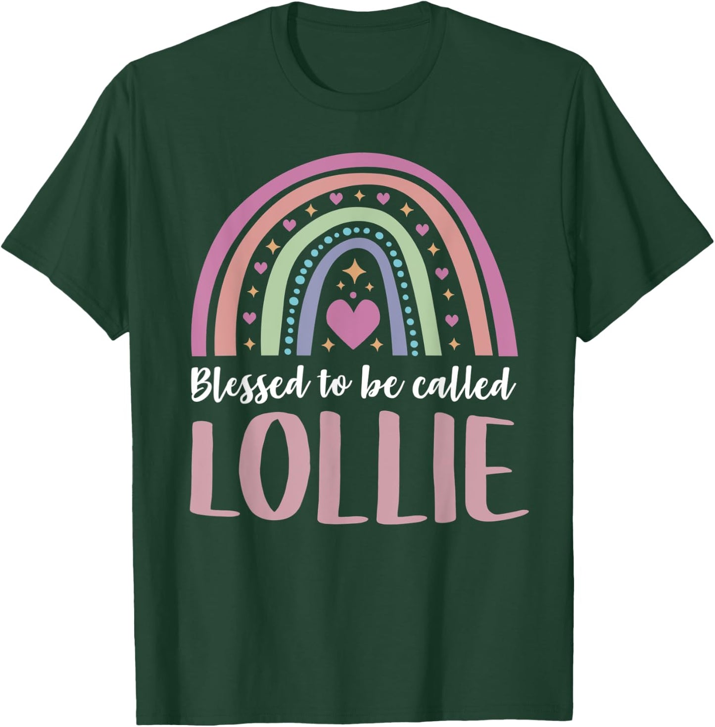 Lollie Shirt Grandma Women Mothers Day Blessed Lollie T-Shirt - T-Shirt | Forest