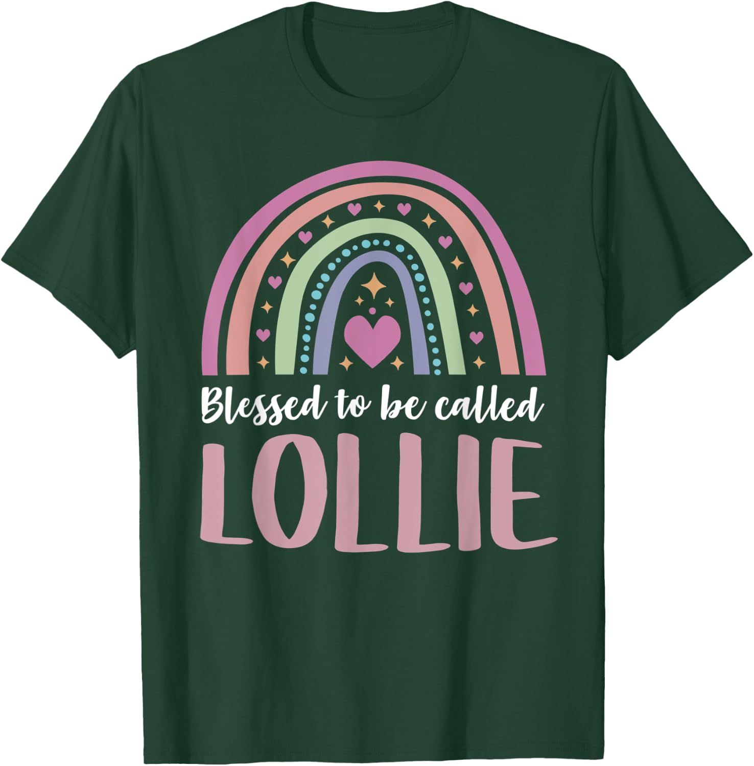Lollie Shirt Grandma Women Mothers Day Blessed Lollie T-Shirt - T-Shirt | Forest