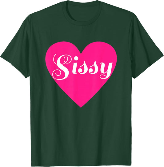 Sissy Love Heart Sissification Femdom Femboy Maid T-Shirt - T-Shirt | Forest