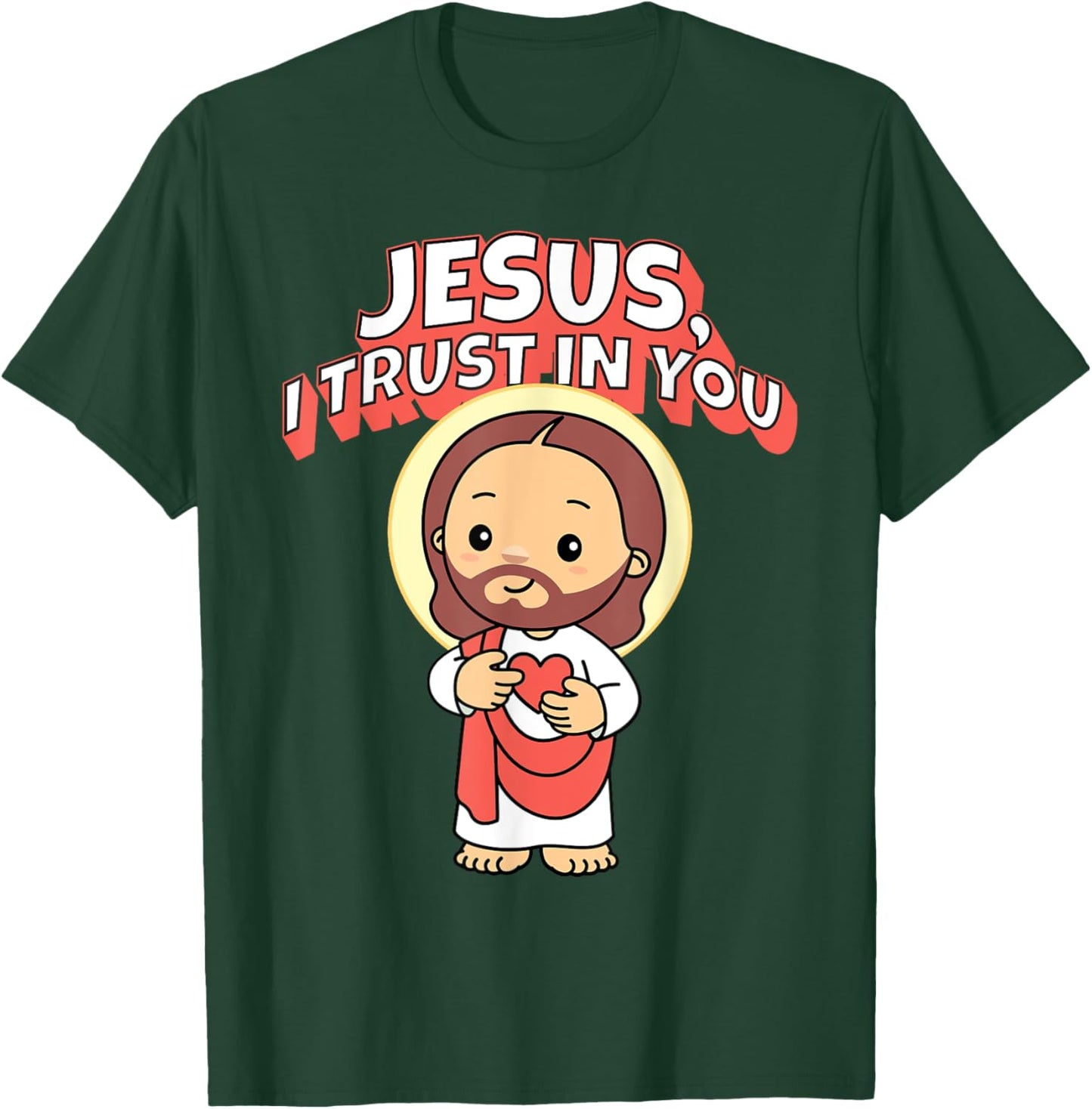 Jesus I Trust in You Divine Mercy for Kids Cute Catholic T-Shirt - T-Shirt | Forest