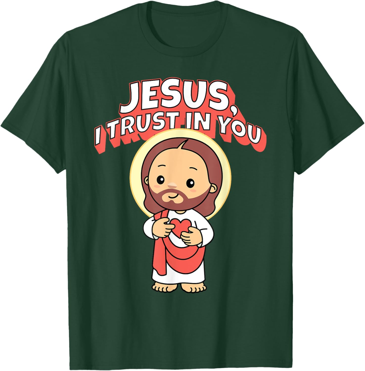 Jesus I Trust in You Divine Mercy for Kids Cute Catholic T-Shirt - T-Shirt | Forest