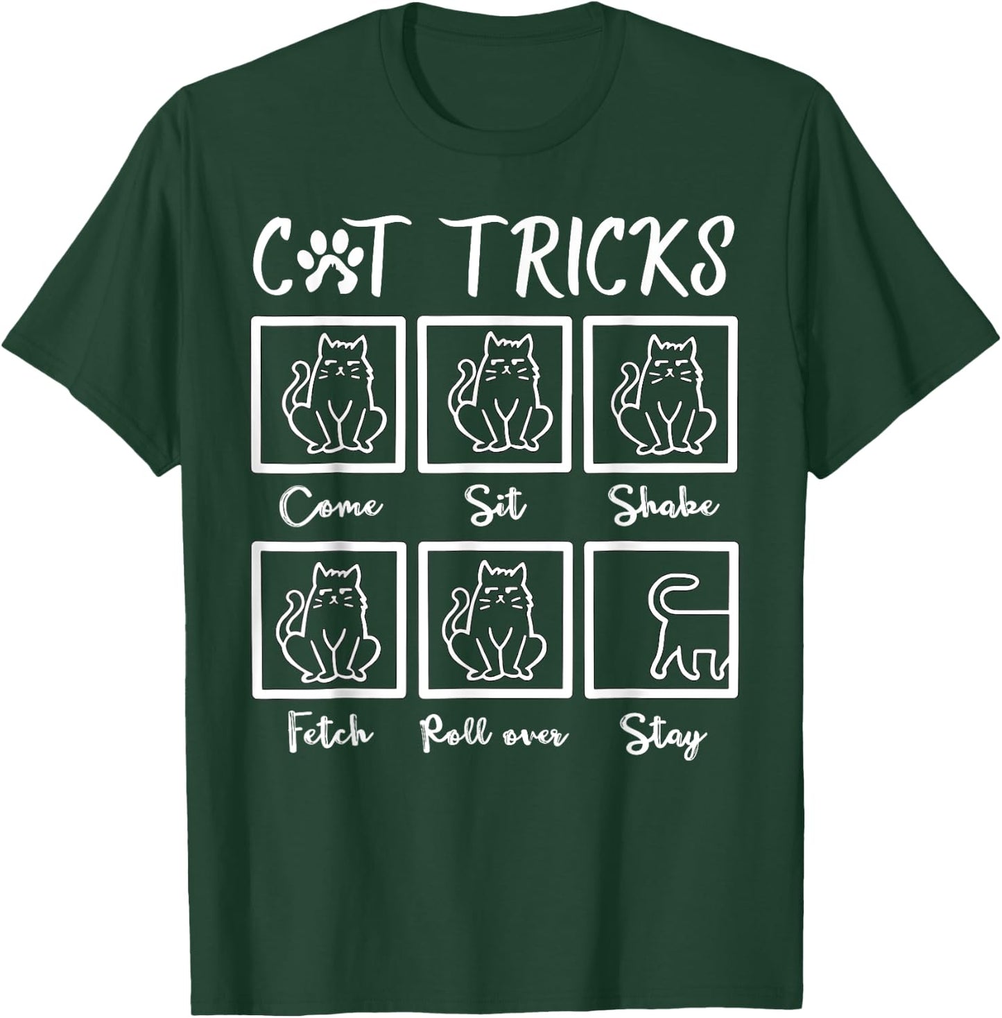 Funny Cat Tricks Gifts for Cat owner Kitten Dad Mom Kitty T-Shirt - T-Shirt | Forest