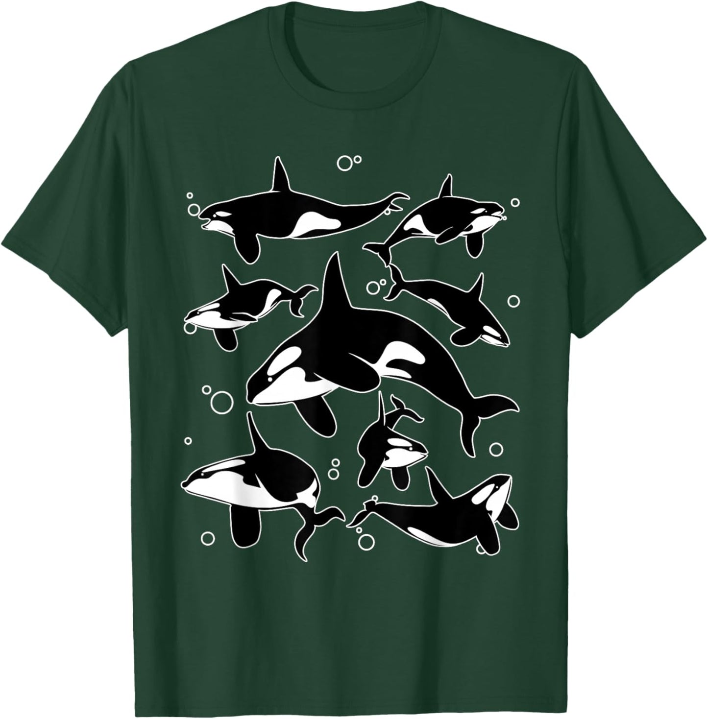 Funny Orca Design Women Killer Whales Orca Lover T-Shirt - T-Shirt | Forest